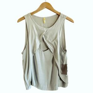 FREE PEOPLE Tunic Tank Pale Green Top Blouse Sleeveless Scoop Neck Small NWT